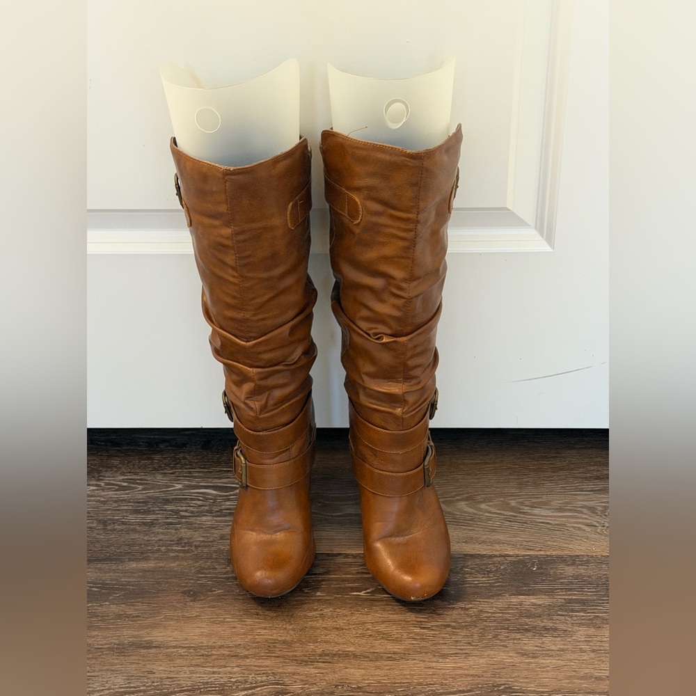 Steve Madden Knee-High Leather Boots - Picture 2 of 4
